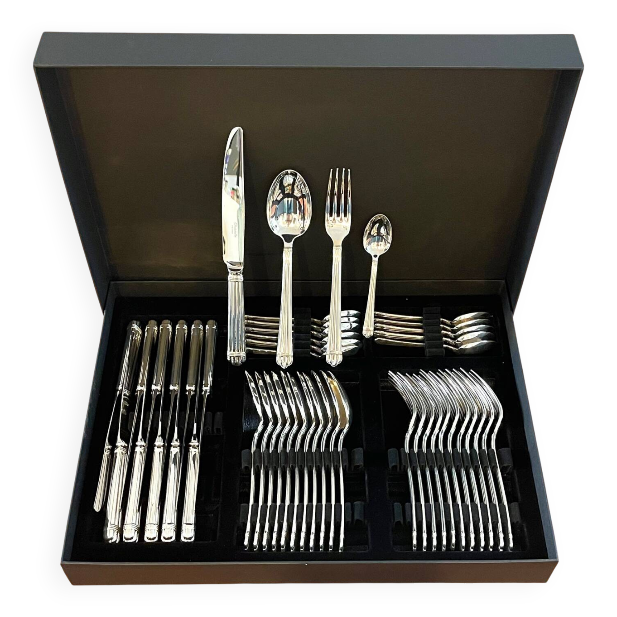 Christofle Aria, 48-piece flatware set, very good condition