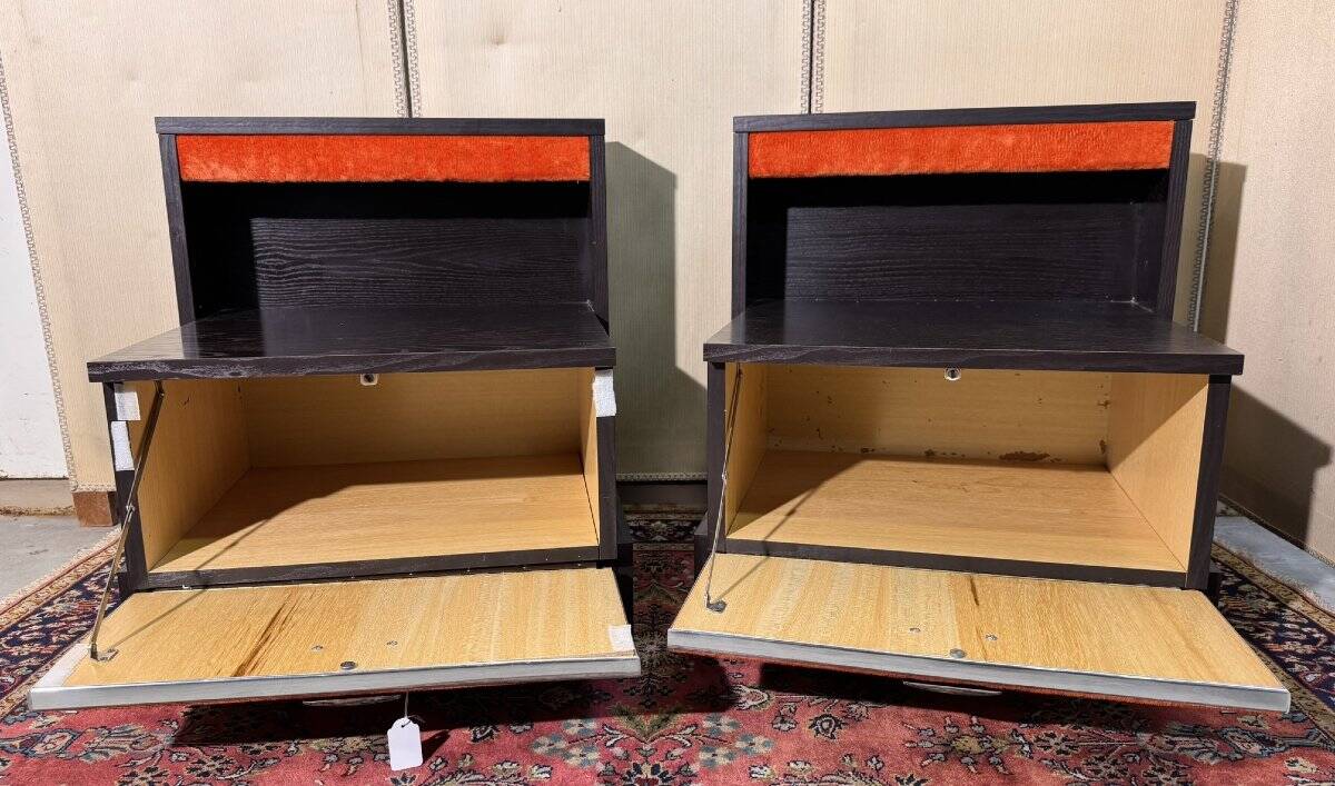 vintage 70s bedside tables