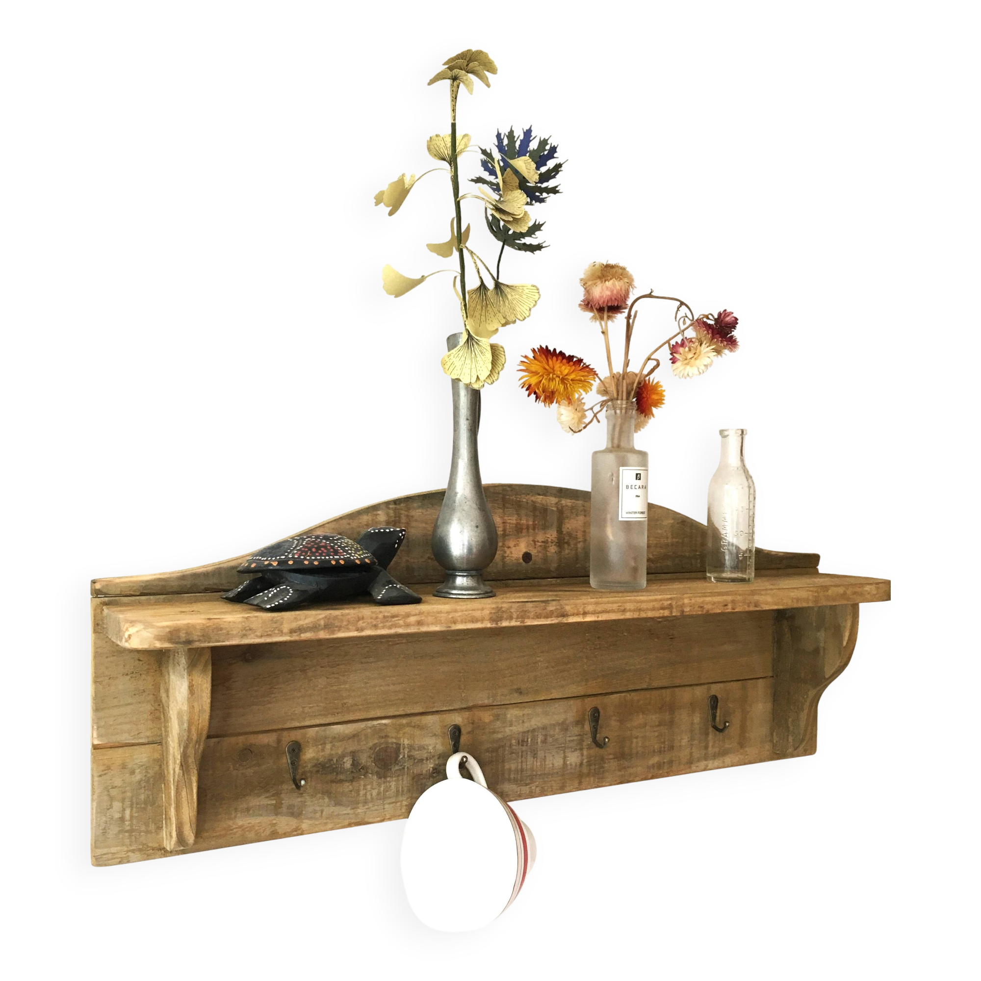 pine wall kitchen shelf