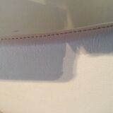 Set of 6 vintage chrome white leather chairs 70/80