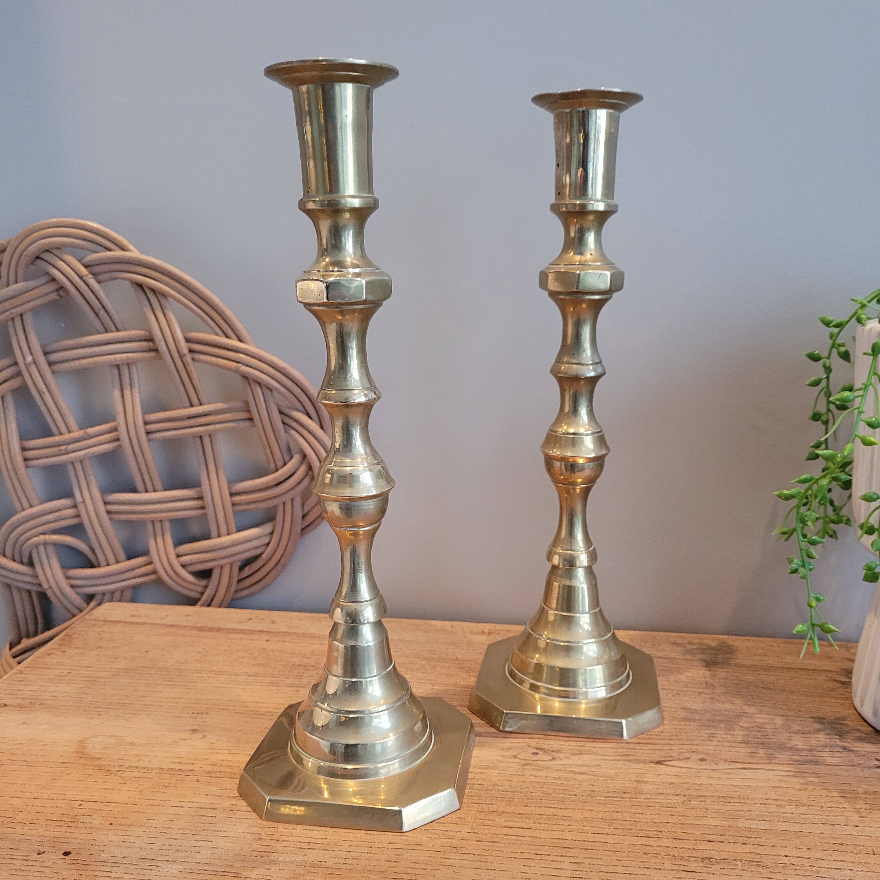 La Redoute x Selency pair of brass candle holders 17