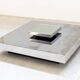 Stainless steel and glass coffee table by Ausenda, 1970Style