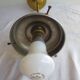 Suspension  laiton et opaline blanche