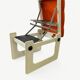 Tabouret d'appoint orange vintage / pouf / marchepied de cuisine