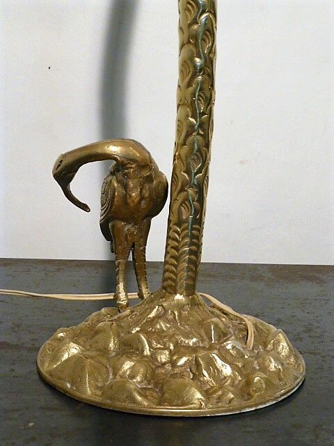 Palm lamp, brass heron 1960