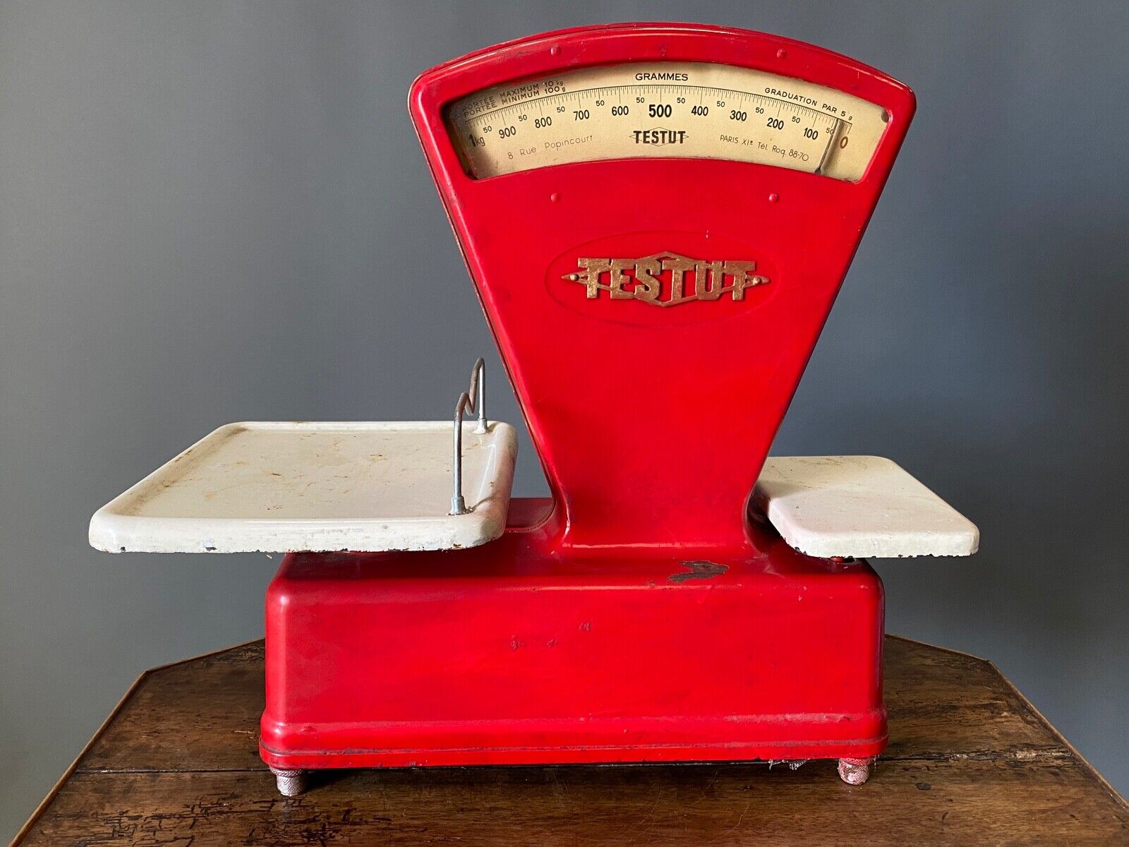 Cast iron testut scale for decoration or trade xxe