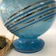 Art Deco table lamp in blue Clichy glass