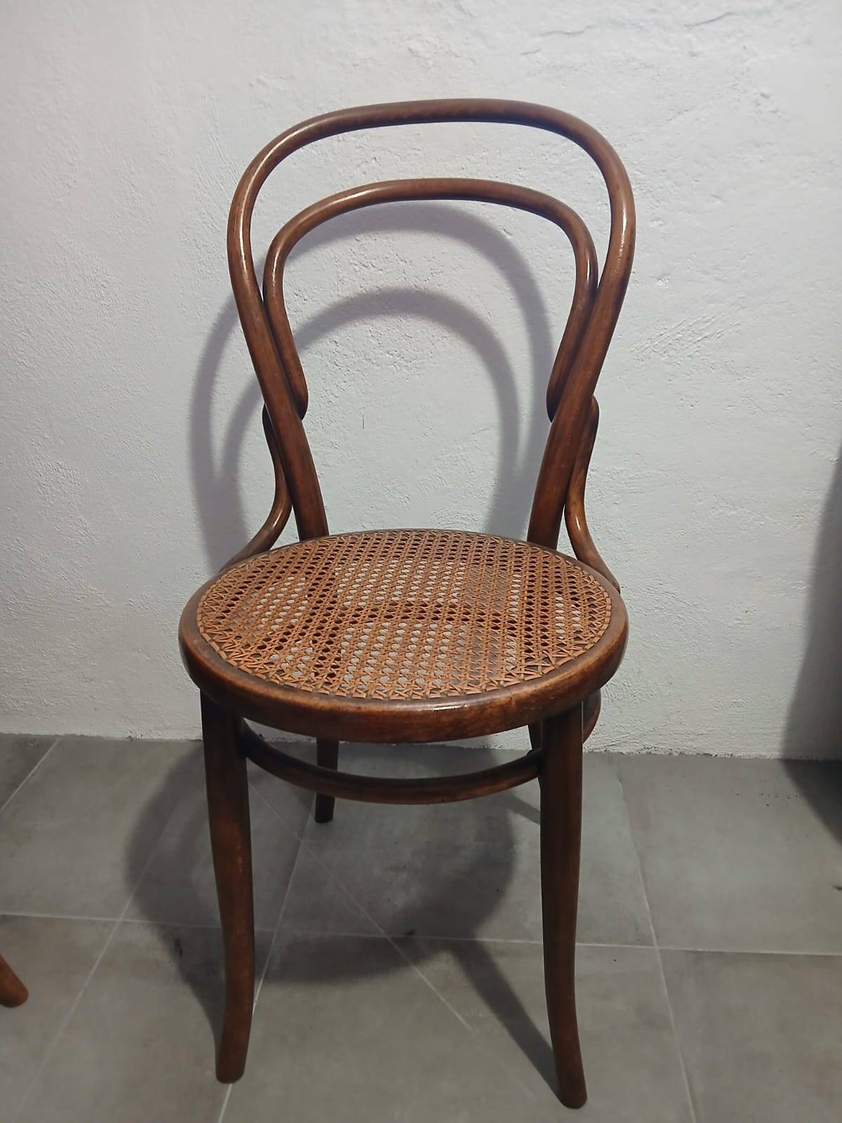 Set of 5 bentwood bistro chairs in THONET style no. 14