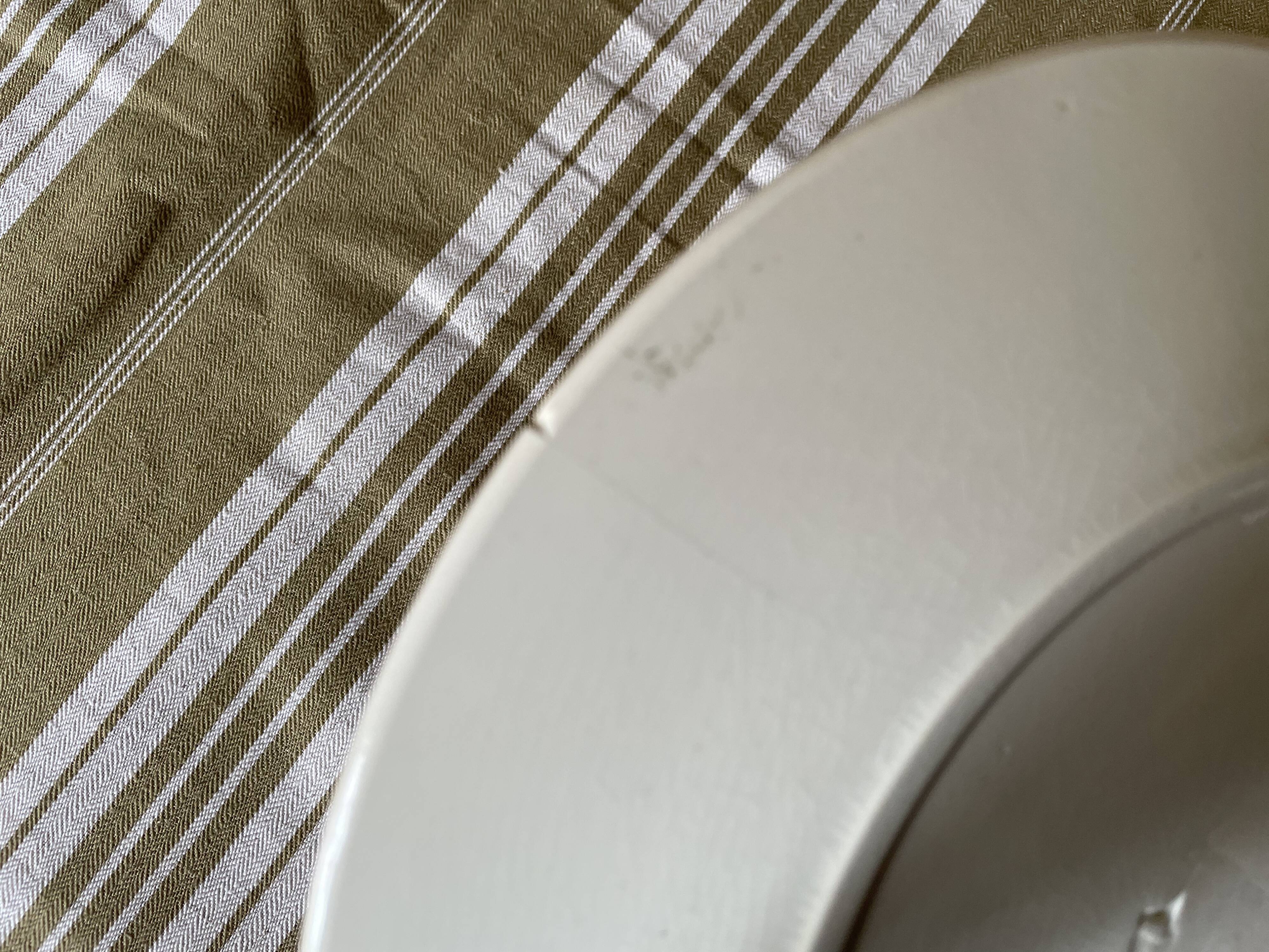 Mismatched ironstone plates