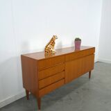 Dressoir en teck plus fin barkast avec lades et klepdeuren