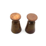 Lot of two pyrite sandstone mazagrans