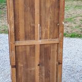 Old Parisian wardrobe 1 door 1stiroir in beech and ash