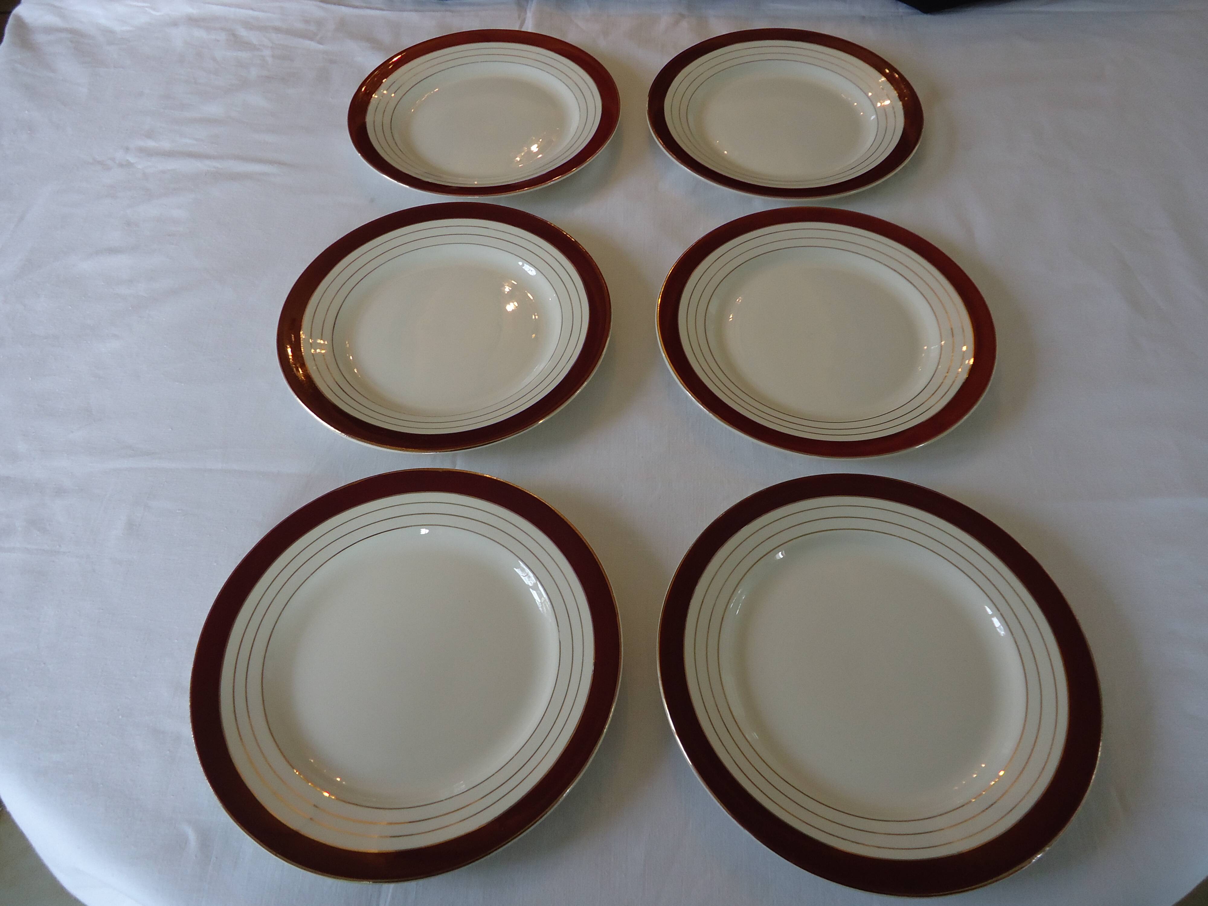 Assiettes plates porcelaine opaque digoin sarreguemines modèle pasteur