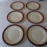 Assiettes plates porcelaine opaque digoin sarreguemines modèle pasteur