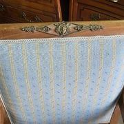 Pair of walnut armchairs in Empire style, Egyptian revival.