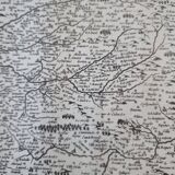 Antique engraving of the map of the southern part of Languedoc France from the