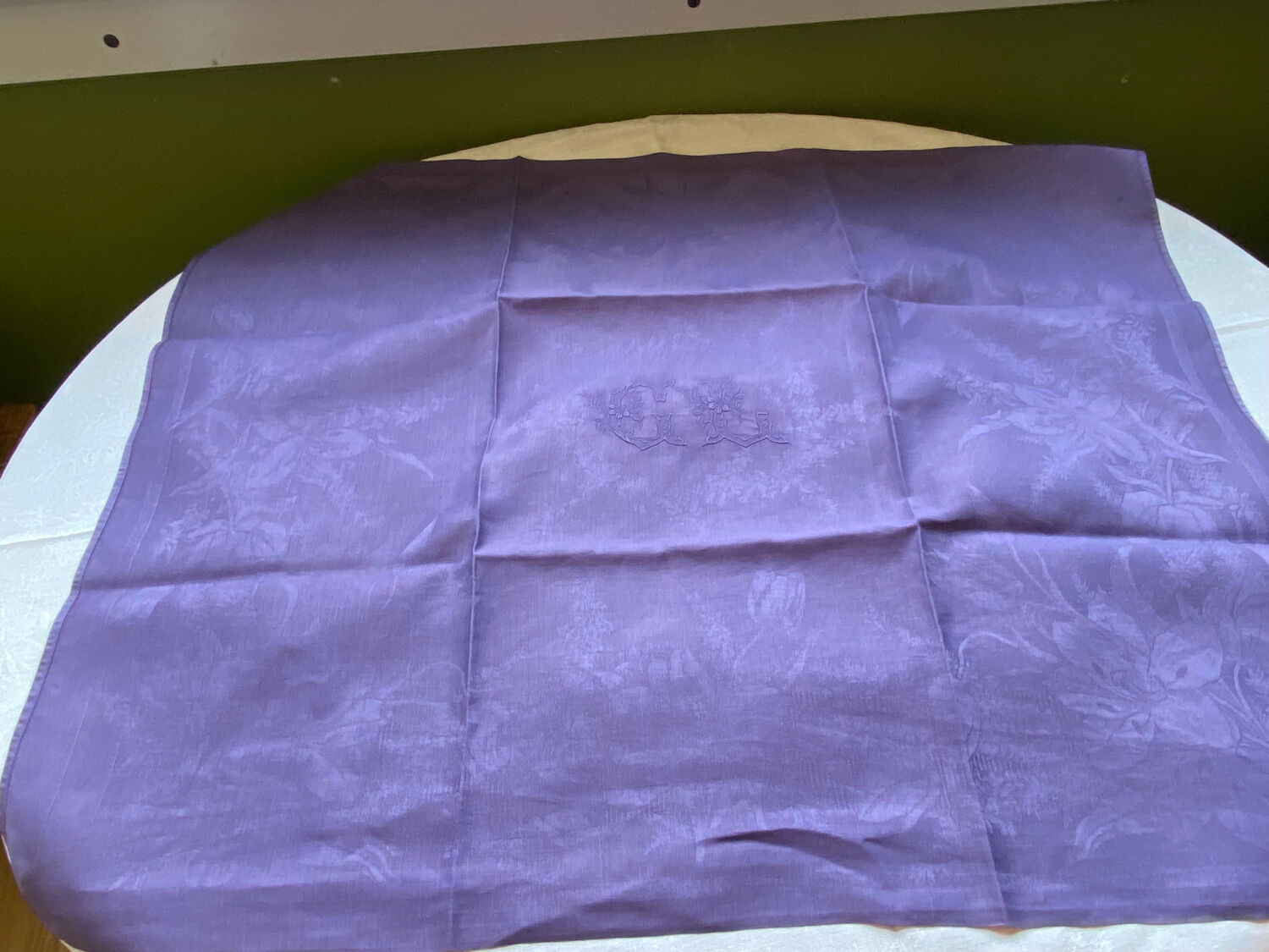 Set of 6 antique monogrammed towels