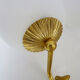 Old pair of wall sconces with carp, brass and globe in white opaline. Year 60