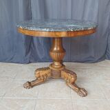 Walnut tripod pedestal table