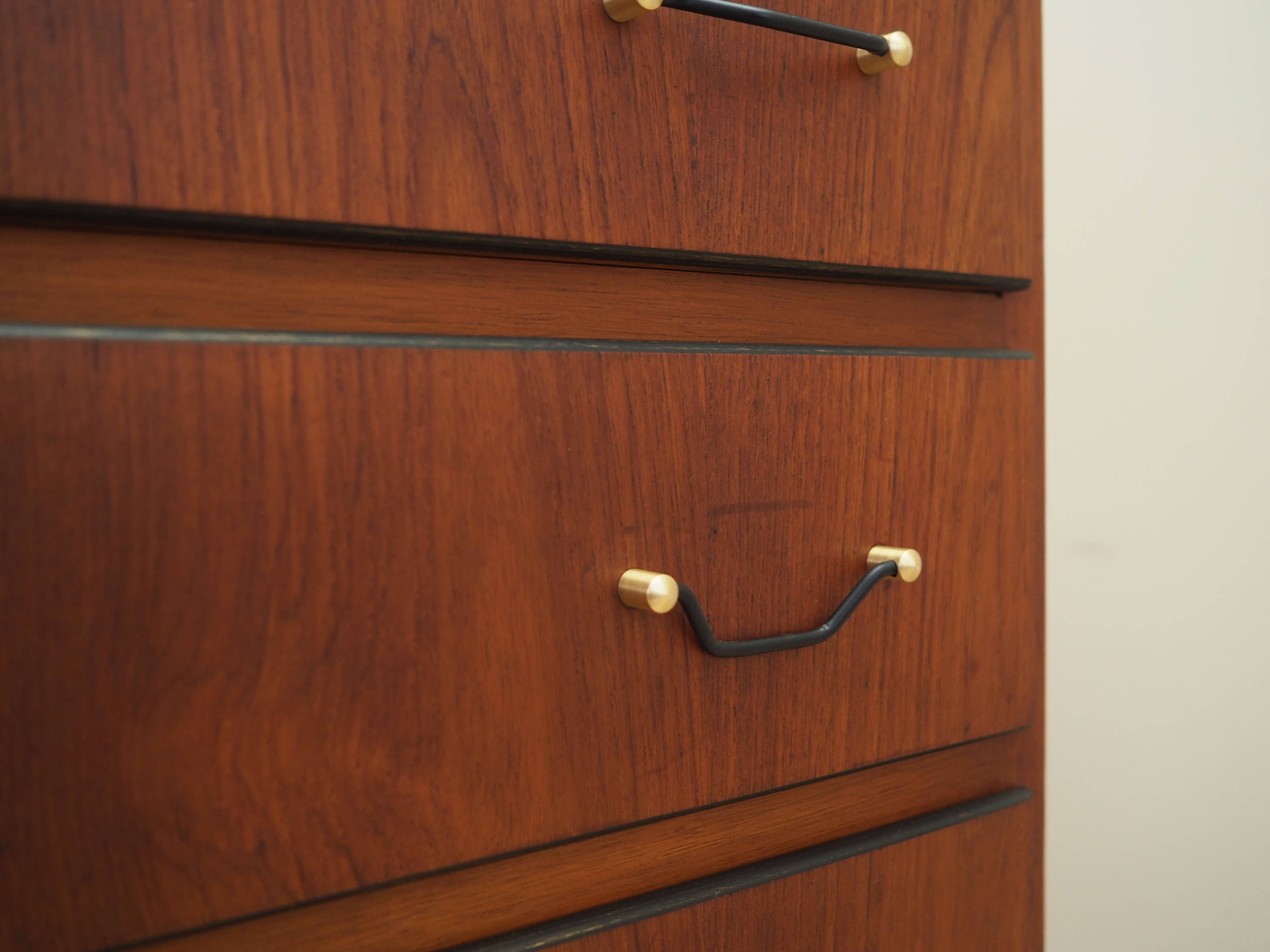 Teak chest of drawers, Danish design, 1970s, made in Denmark