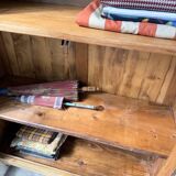 Glass cabinet or display case in pine 1950