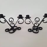 Black wrought iron chandelier