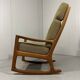 Fauteuil à bascule à dossier haut Ole Wanscher Senator années 1960