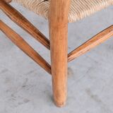 Charlotte Perriand 'Bauche' Model 19 Mid-Century French Rush Dining Chairs