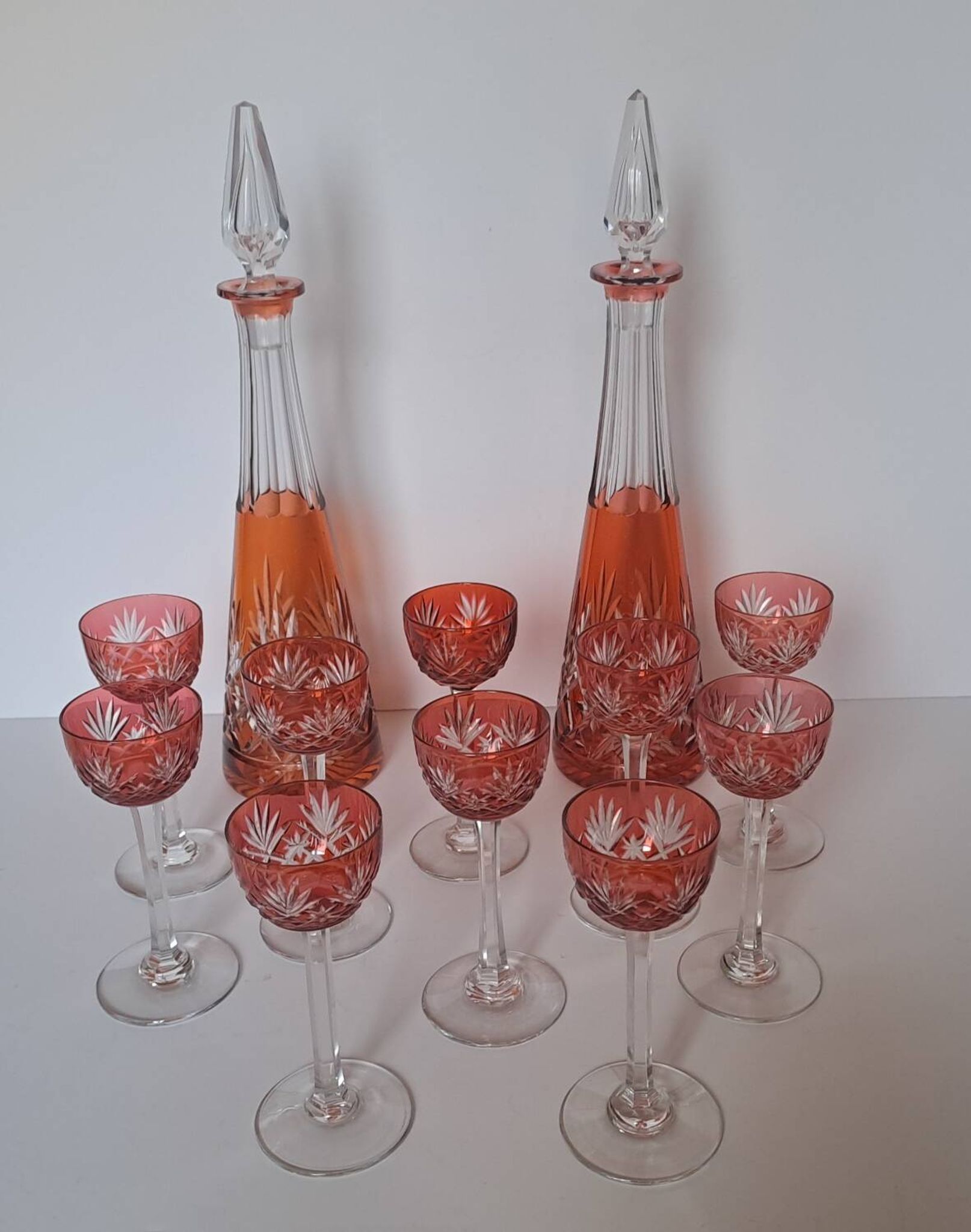 Crystal liqueur service from Saint Louis, Massenet model.