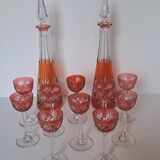 Crystal liqueur service from Saint Louis, Massenet model.