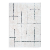 Tapis berbère 200x300 cm blanc lignes noires