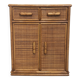 Vintage chest of drawers in rattan and bamboo.