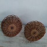 Duo of wicker baskets