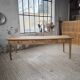 Pine and oak farmhouse table with multiple drawers, communal type, 240cm.