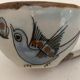 6 ceramic cups Ken Edwards, Tonala, Mexico, with sub cups and sugar