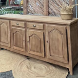 Antique sideboard/buffet in raw oak with splayed legs - 1950s