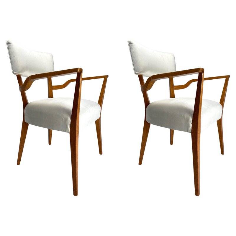 Mid-Century Organic Armchairs, Italy, 1950s, Set of 2