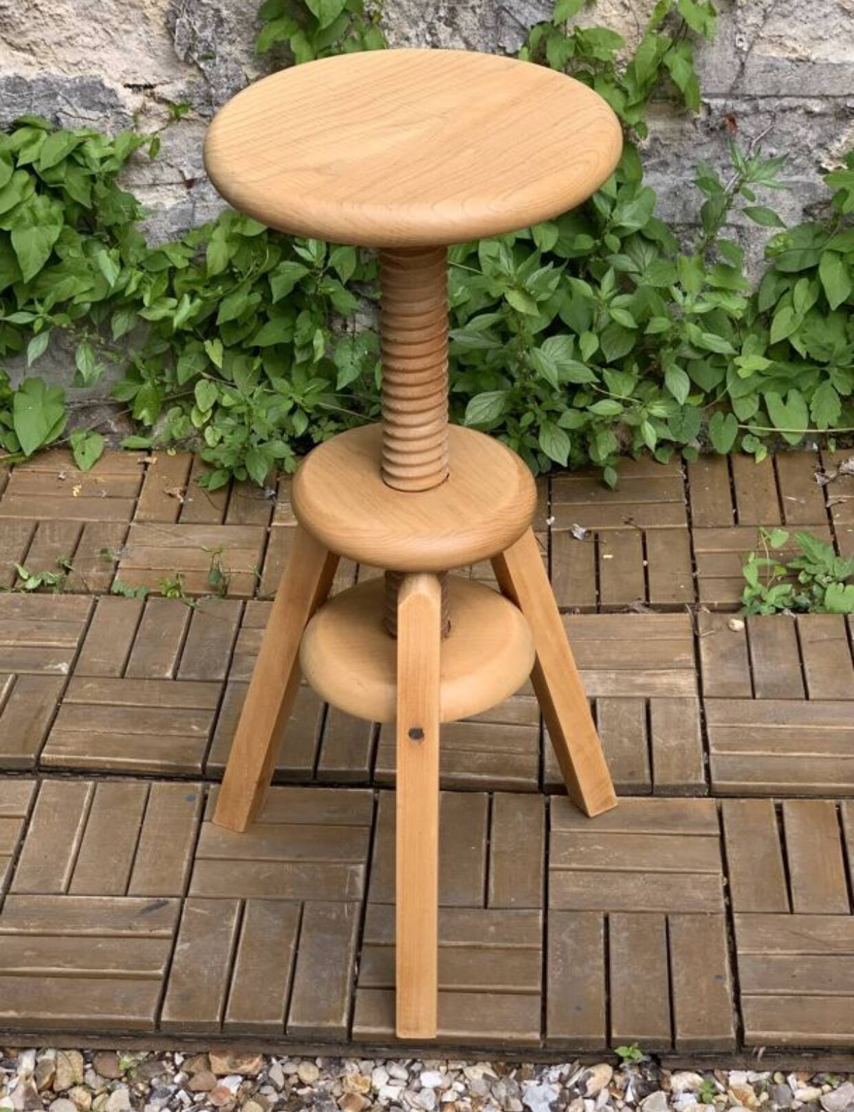 Tripod screw workshop stool 1950