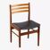 Scandinavian chair in teak and black leatherette – Denmark 1960