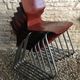 Set of 6 vintage Pagholz Flötotto stackable chairs in Pagwood