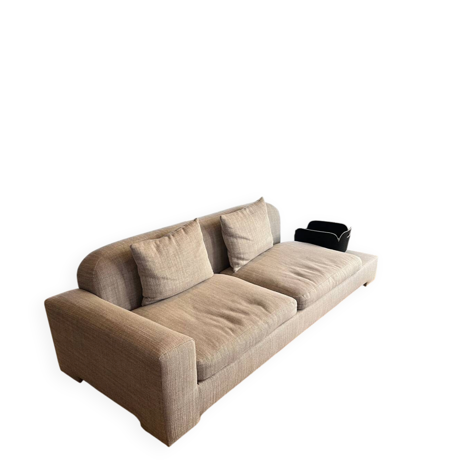 Three-seater fabric sofa