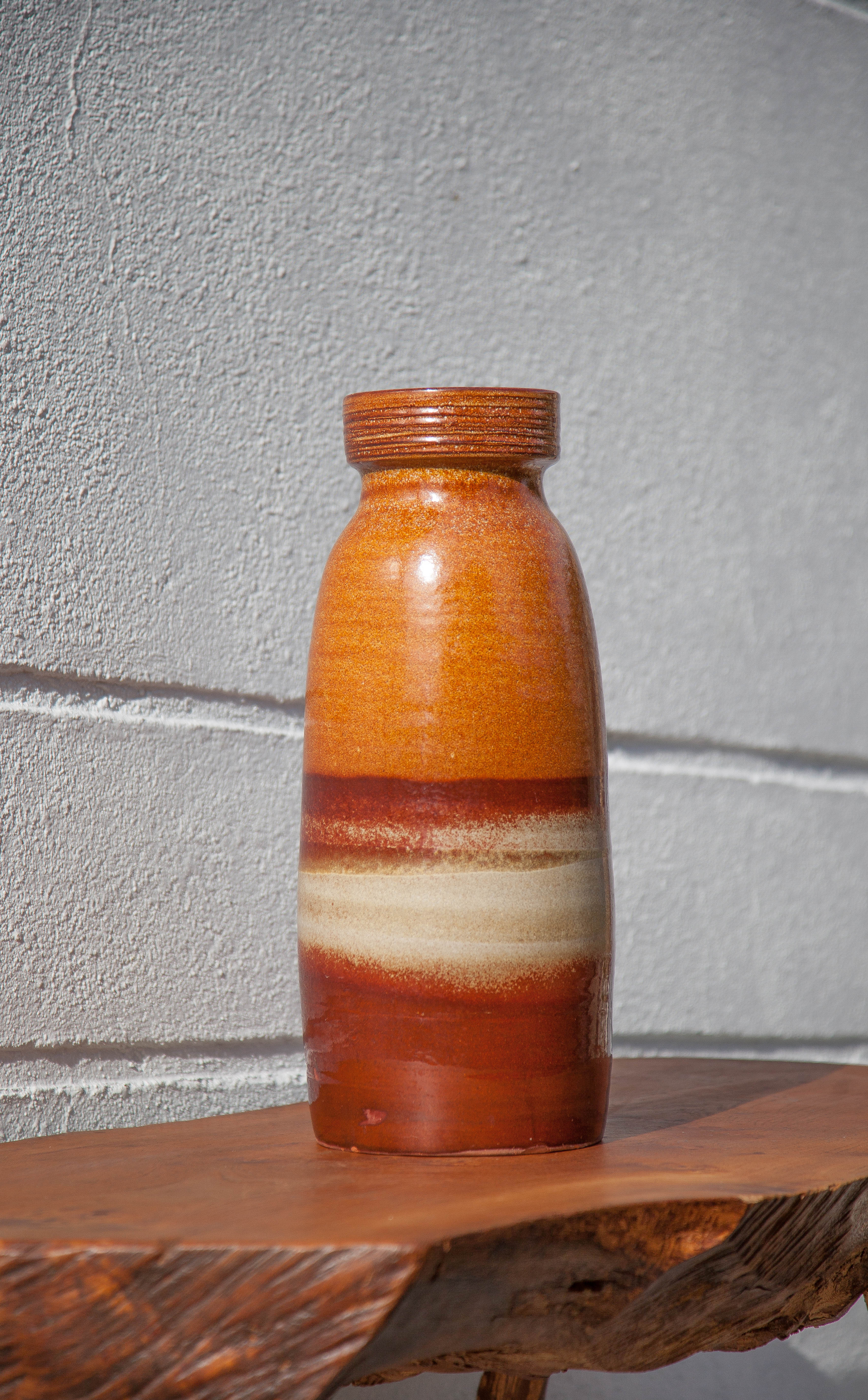 Large ceramic vase, made in Romania, decorative vase, floor vase, flower pot, collection, 70'