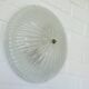 Vintage wall sconce flush mount ceiling light ice glass light fixture 1980s