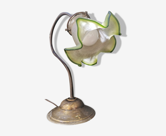 Lampe fleur verre