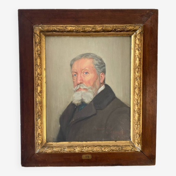 Old portrait of a man signed Almagia