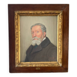Old portrait of a man signed Almagia
