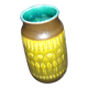 Green vase with geometric decoration jasba w.germany