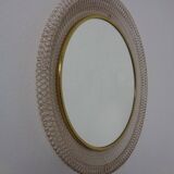 French brass and metal mirror, 1960s