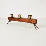 Modernist teak candlestick, Germany, 1960s.