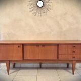 Scandinavian enfilade design in vintage teak